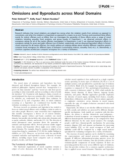 Omissions and Byproducts across Moral Domains