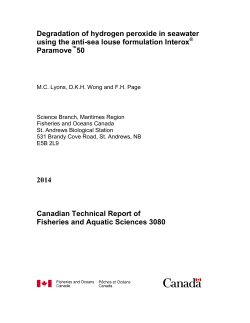 Degradation of hydrogen peroxide in seawater using the anti