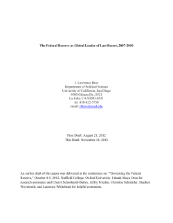 The Federal Reserve as Global Lender of Last Resort, 2007