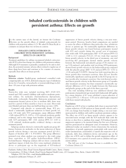 Inhaled corticosteroids in children with persistent asthma: Effects on