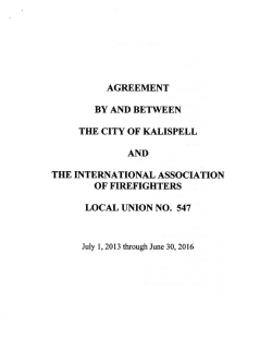 2013 - 2016 Kalispell Fire Dept Contract