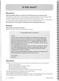 Is this news? (Taboos and Issues)