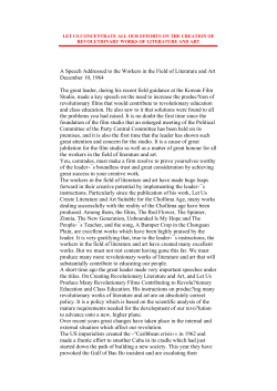 let us concentrate all our efforts on the creation of revolutionary