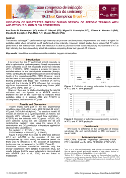 oxidation of substrates energy during session of aerobic training