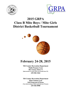 2015 GRPA Class B Mite Boys / Mite Girls District Basketball