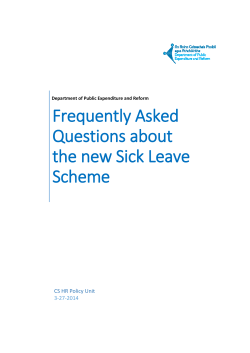 Public Service Sick Leave Scheme FAQs