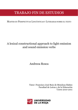 A lexical constructional approach to light emission and sound