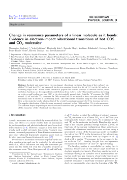 Change in resonance parameters of a linear molecule as it bends