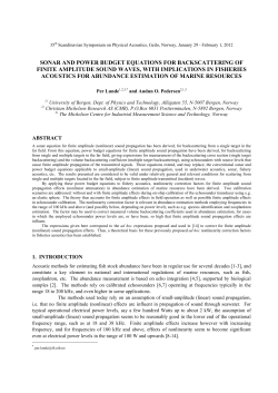 sonar and power budget equations for backscattering of