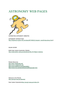 ASTRONOMY WEB PAGES