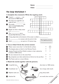 The Deep Worksheet 1 - Macmillan Young Learners