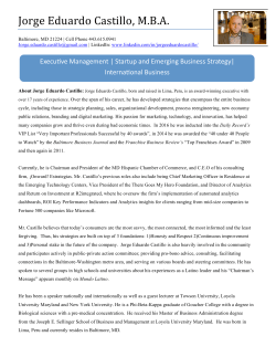 Jorge Eduardo Castillo, MBA - Loyola University Maryland