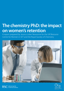 The chemistry PhD: the impact on women`s retention