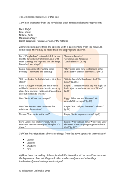 The Simpsons vs. Lord of the Flies (teacher`s version)