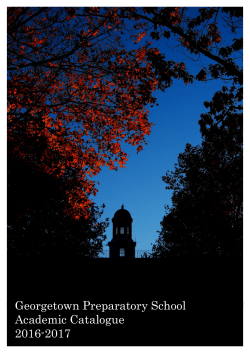 Georgetown Preparatory School Academic Catalogue 2016-2017