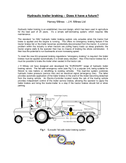 Hydraulic trailer braking - Does it have a future?