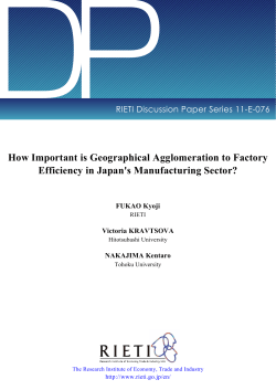How Important is Geographical Agglomeration to Factory Efficiency
