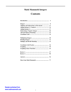 Math Mammoth Integers Worktext