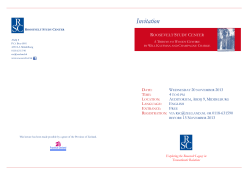 Invitation - Roosevelt Study Center