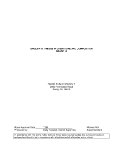 ENGLISH II: THEMES IN LITERATURE AND COMPOSITION