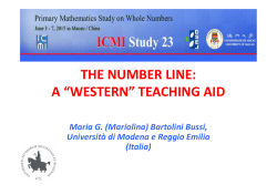 THE NUMBER LINE: A “WESTERN” TEACHING AID