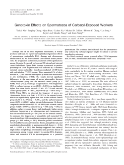 Genotoxic Effects on Spermatozoa of Carbaryl