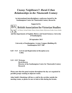 Rural-Urban Relationships in the Nineteenth Century
