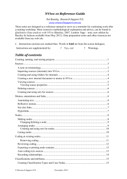 MEMOS, ANNOTATIONS OR LINKS: WHICH SHOULD IT BE