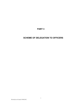 2. General Scheme of Delegation to Officers (