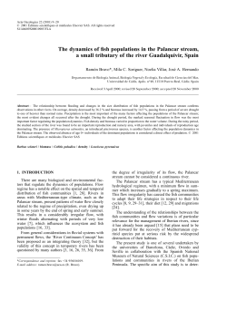 The dynamics of fish populations in the Palancar stream, a small