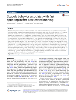 Scapula behavior associates with fast sprinting in first accelerated
