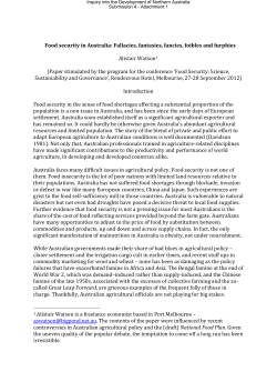 Food security in Australia: Fallacies, fantasies, fancies, foibles and