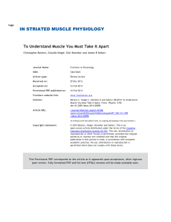 in striated muscle physiology