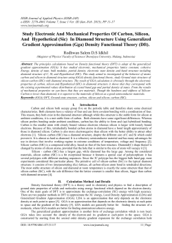Study Electronic And Mechanical Properties Of Carbon, Silicon, And
