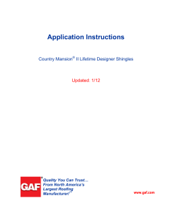 Country Mansion&reg; II Application Instructions (English