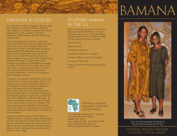 bamana - National African Language Resource Center