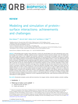 Modeling and simulation of protein&ndash; surface interactions