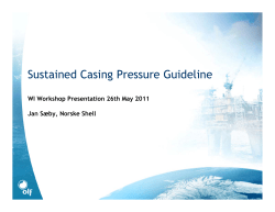 Sustained Casing Pressure Guideline