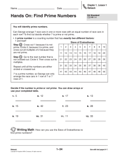 Hands On: Find Prime Numbers