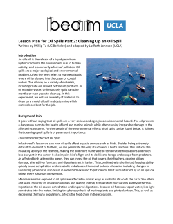 Lesson Plan for Oil Spills Part 2: Cleaning Up an