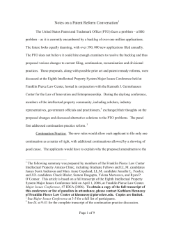 Notes on a Patent Reform Conversation