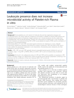 Leukocyte presence does not increase