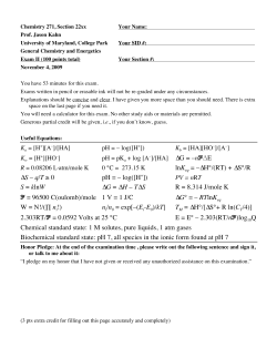 Exam II, 11-4-09-key - Biochemistry at the University of Maryland