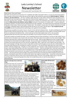 Newsletter - Lady Lumley`s School