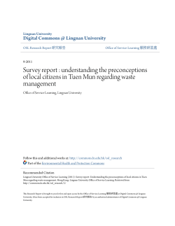 understanding the preconceptions of local citizens in Tuen Mun