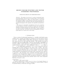 Milne`s volume function and vector symmetric