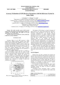 Accuracy Estimation of GPS Receiver Parameters with Re