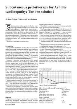 Subcutaneous prolotherapy for Achilles tendinopathy