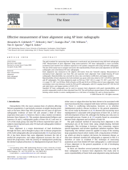Effective measurement of knee alignment using AP knee