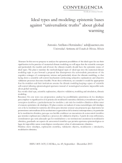 Ideal types and modeling - Convergencia Revista de Ciencias